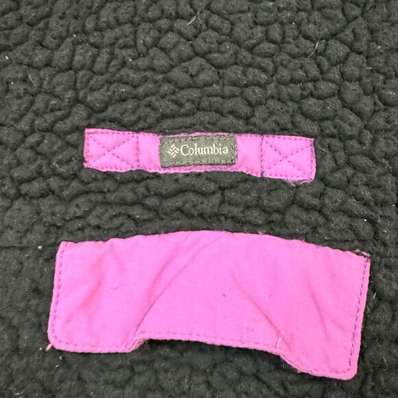 Columbia Sherpa Fleece Jacket Youth Medium 10-12 Black Lined Full Zip Sweatshirt - Picture 4 of 6